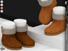 Sims 4 — Shoes KP2A- Infant by KaTPurpura — Fluffy, warm boots with flat soles, ideal for autumn.