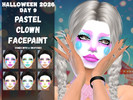 Sims 4 — Pastel Clown Facepaint by _alttrait_ — Here's my third clown and I lowkey love it, it's so cute. Comes with 6
