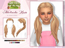 Sims 4 — Adelaide Hair - Child version by Lewbertsn00tles — A long, double ponytail hairstyle with delicate side braids.