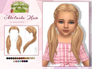 Sims 4 — Adelaide Hair - Toddler version by Lewbertsn00tles — A long, double ponytail hairstyle with delicate side