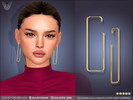 Sims 4 — Rectangular Open Hoop Earrings For Adults and Kids by feyona — Rectangular Open Hoop Earrings For Adults come in