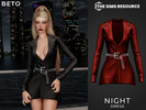 Sims 4 — Night - Dress by Beto_ae0 — Sexy leather dress perfect for evening parties