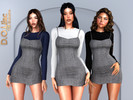 Sims 4 — Herringbone Muse Dress by DOLilac — Custom thumbnail