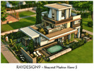 Sims 4 — Newcrest Modern Home 3 by RayDesign9 — I build this lot in Newcrest 20x30 lot size and 3 floor. This house has :