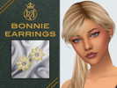 Sims 4 — Bonnie Earrings by J77T — A pair of sun-shaped stud earrings. - Maxis Mix