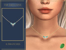 Sims 4 — Gem Dragonfly Necklace by Pitted0live — Cute gemstone dragonfly pendant necklace Custom catalog image