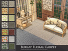 Sims 4 — Burlap Floral Carpet Floor by Rirann — Burlap Floral Carpet Floor