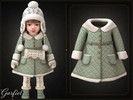Sims 4 — Infant - Quilted winter coat with fleece trim and belt by Garfiel — A cozy quilted winter coat for infant,
