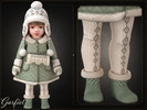 Sims 4 — Infant - Ribbed knit tights with delicate geometric diamond patterns by Garfiel — Cozy knitted tights for