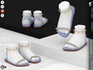 Sims 4 — Shoes KP2B- Toddler by KaTPurpura — Simple sandals with gold embellishments at the ankle and over the toes.