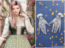 Sims 4 — Vintage floral sheer lace gloves by MysteriousOo — Delicate transparent gloves adorned with intricate floral