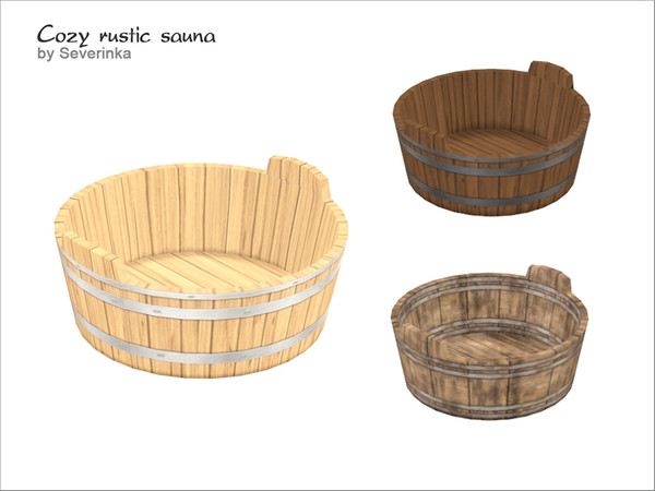 Sims 4 — [Rustic Sauna] - Trough by Severinka_ — Trough in a rustic style 3 colors