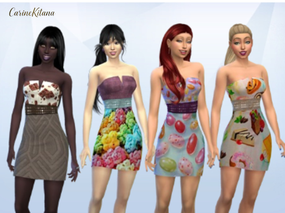 Sims Candy The Sims Resource | Leda Candy-Inspired Dress