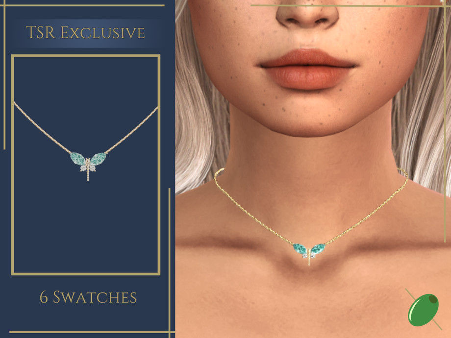 Handicapped Gem Program The Sims Resource | Gem Dragonfly Necklace