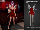 Sims 4 — Fairy Godmother - Set by Beto_ae0 — Outfit inspired by an iconic fairy, enjoy! IMPORTANT - The wings are for