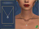 Sims 4 — Amanda Diamond Teardrop Necklace by Pitted0live — Teardrop shaped diamond pendant on a long chain Custom catalog