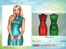 Sims 4 — Short dress with a mandarin collar by Mona — -New mesh-