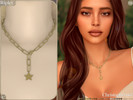 Sims 4 — Ripley Necklace - Paperclip Chain Lariat Star Pendant Necklace by christopher0672 — This is a chic and classy