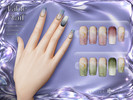 Sims 4 — Fable Nail by VELYSEA — Fingernail category HQ comatble 35 swatches