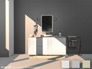 Sims 4 — Arabesco Tile Wall by Caroll912 — A 3-swatch arabesque patterned tiled wall in off-white, grey and warm beige
