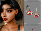 Sims 4 — Gold Vampire Lips Huggie Earrings by Glitterberryfly — Gold Vampire Lips Huggie Earrings