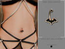 Sims 4 — Gold Vampire Bat Belly Ring by Glitterberryfly — Gold Vampire Bat Belly Ring