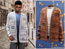 Sims 4 — Male - Nordic snowflake knit cardigan by MysteriousOo — A warm knitted cardigan featuring intricate snowflake