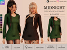 Sims 4 — MIDNIGHT - DRESS WITH NECK ADORNMENT by linavees — New Mesh