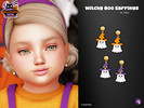 Sims 4 — Witchy Boo Earrings for infant by WisteriaSims — A little magic, a little boo! These sweet ghost earrings