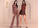 Sims 4 — Scarlet Muse Set by DOLilac — Includes: (2 Top + 2 Bottom)