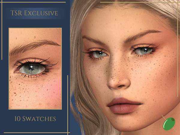 Sims 4 — Yona 3D Lashes by Pitted0live — Sparse long stylized eyelashes Top lash only swatches included