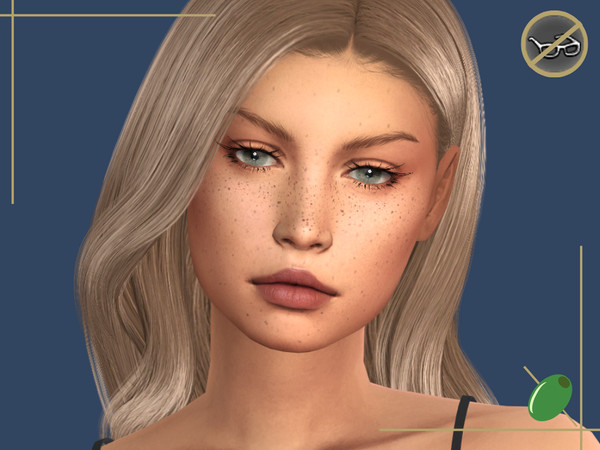 Sims 4 — Yona 3D Lashes Glasses Contradict by Pitted0live — Sparse long stylized eyelashes Top lash only swatches