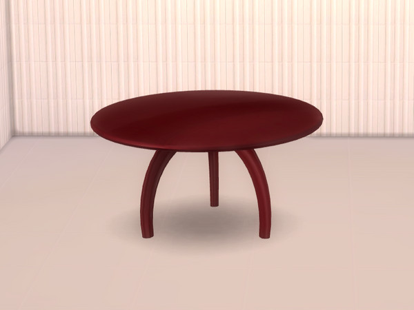 Sims 4 — Arak Table by camillahlst — Some tables have four legs. The Arak Table needs only three, each curved with the