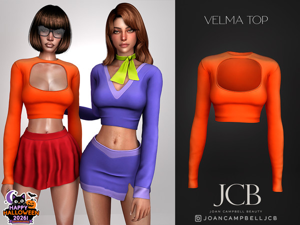 Sims 4 — VELMA CUT-OUT TOP by Joan_Campbell_Beauty_ — INCLUDES: