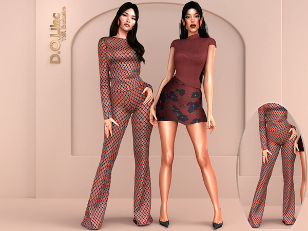 Sims 4 — Scarlet Muse Set -Bottom 2- by DOLilac — Includes: (2 Top + 2 Bottom)