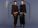 Sims 4 — Dark Opulence Set by DOLilac — Includes: (Top + Bottom)
