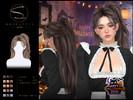 Sims 4 — S-CLUB Ponytail hair Happy Halloween by S-Club — Ponytail hair Happy Halloween 091026, hope you like, thank you