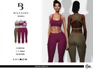 Sims 4 — Seamless Sports Set by Bill_Sims — This set includes a racer sports bra and a pair of high-rise leggings! -