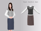 Sims 4 — Vest Outfit Set by Yinyn — - 15 swatches