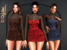 Sims 4 — Ruched Mesh Polka Dress by DOLilac — Custom thumbnail