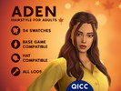 Sims 4 — Aden Hair by qicc — Long wavy half up half down hair with crown braids and face-framing strands. - Maxis Match