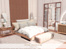 Sims 4 — Rosie Bedroom by BlusterSims — The Rosie Bedroom is a soft, cozy space with warm wood tones and little details