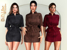 Sims 4 — Suede Affair Set by DOLilac — Includes: (Top + Bottom)