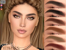 Sims 4 — Shantel Eyebrows by MagicHand — Arched brows in 13 colors - HQ Compatible.
