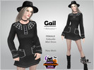 Sims 4 — GAIL -  Cob Web Mini Dress by Helsoseira — Style - Halloween long sleeve cob web mini dress
