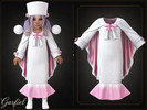 Sims 4 — Toddler - Plush winter dress with flowing cape and bows by Garfiel — Inspired by the character Anastasia
