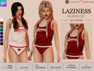Sims 4 — LAZINESS - PAJAMAS SET - TOP by linavees — New Mesh