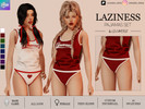 Sims 4 — LAZINESS - PAJAMAS SET - PANTIES by linavees — New Mesh