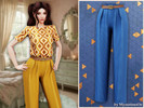 Sims 4 — Vibrant retro corduroy pants by MysteriousOo — Add a vintage touch with these high-waisted corduroy pants