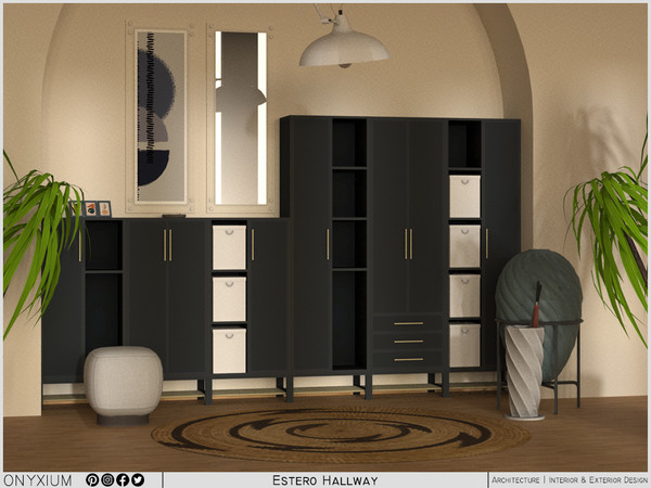 Sims 4 — Estero Hallway by Onyxium — Onyxium@TSR Design Workshop Hallway Collection - Belong To The 2026 Year Organize